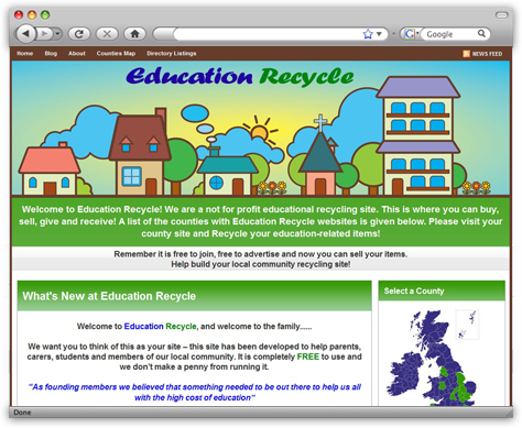 Education Recycle WordPress website