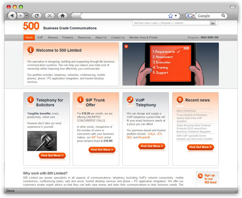 500 Limited design wordpress