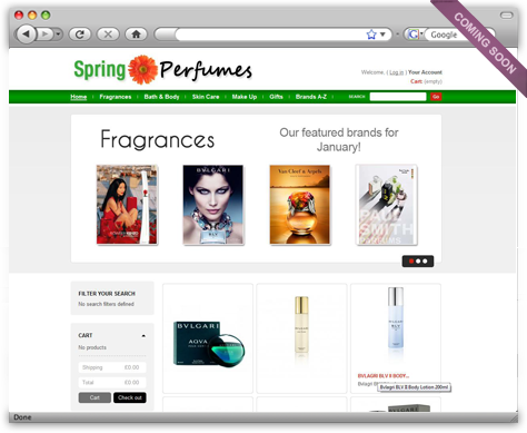 Spring Perfumes e-commerce website Spring Perfumes e-commerce website